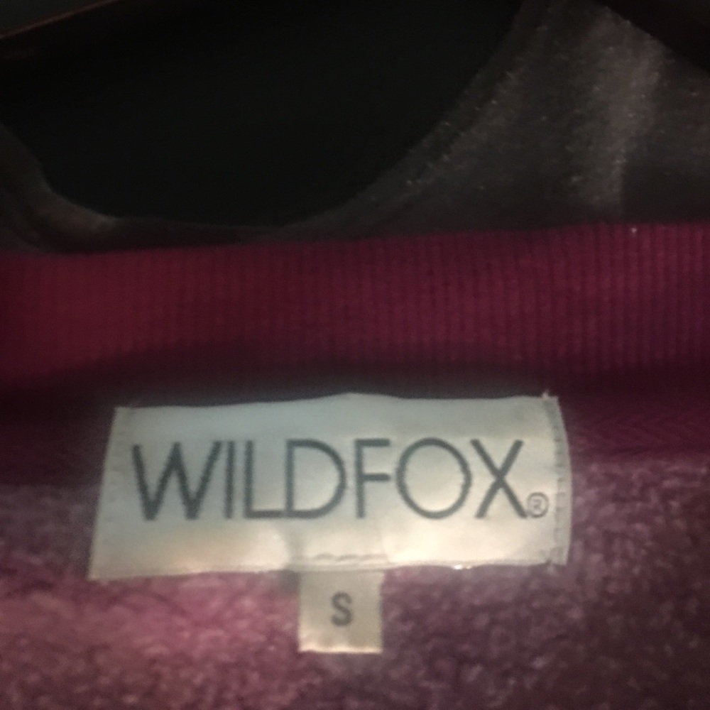 Wildfox cropped sweatshirt Magenta